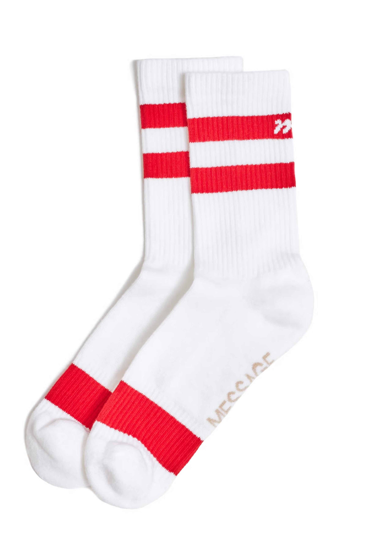 Message Sport Sock- Red/White