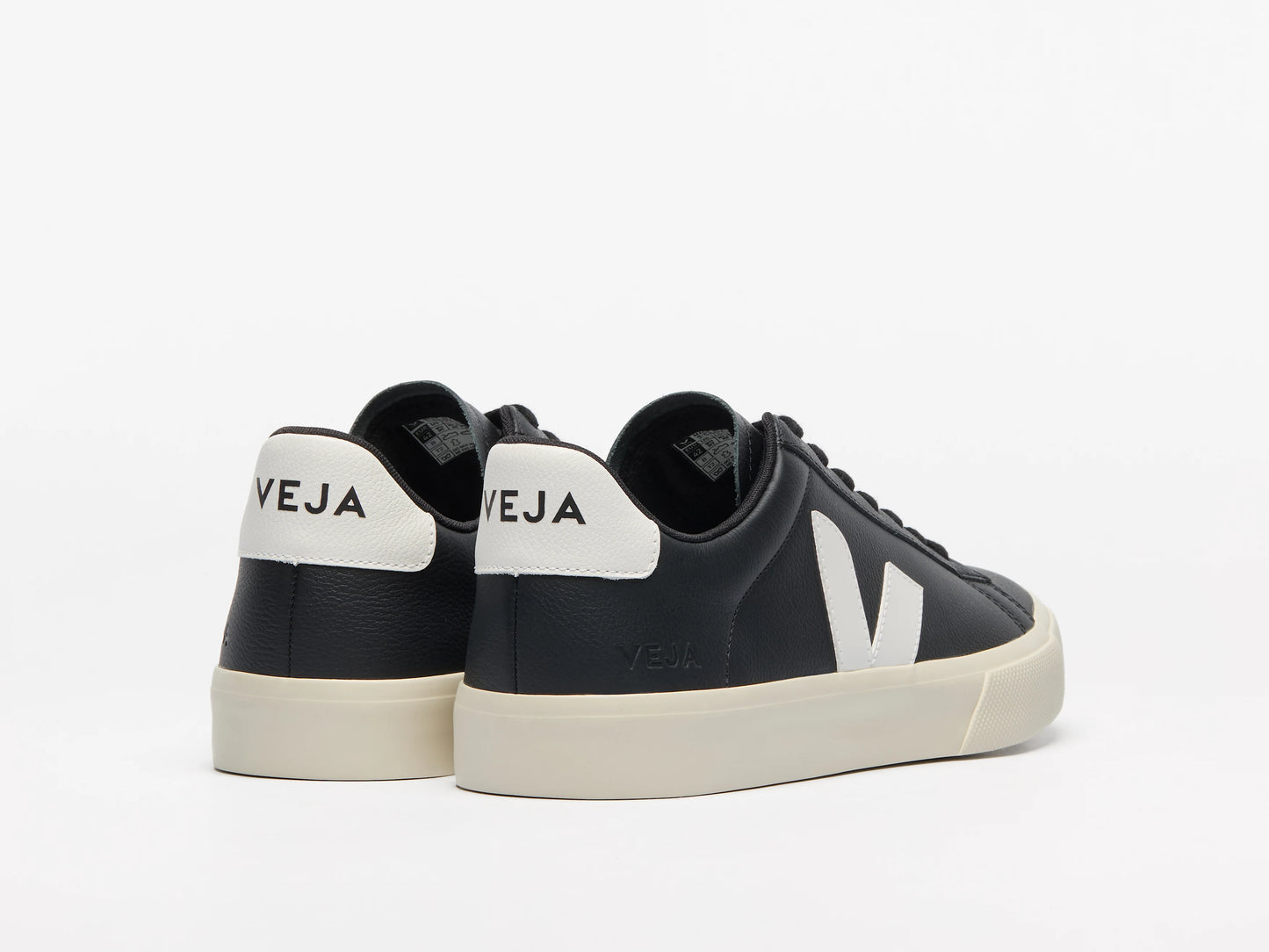 Veja Mens Campo Leather - Black /White