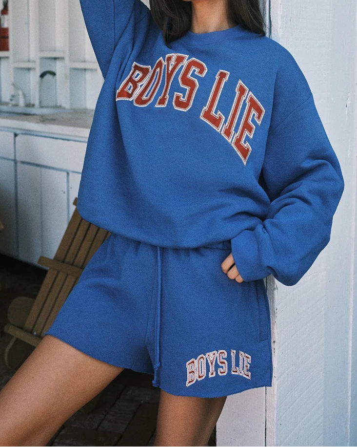 Boys Lie Game Changer Kara Crewneck- Blue
