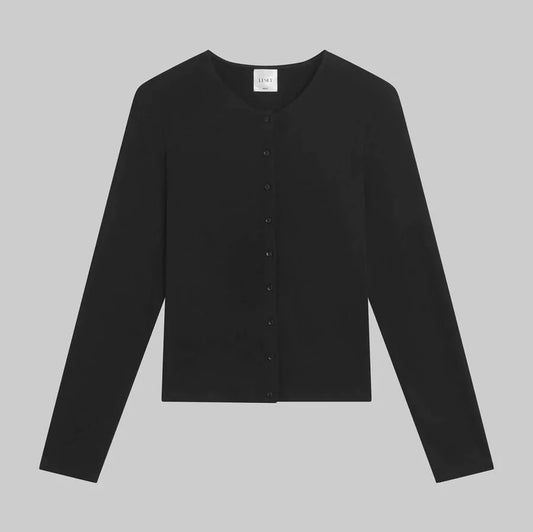 LESET LAUREN CROP CARDIGAN II- Black