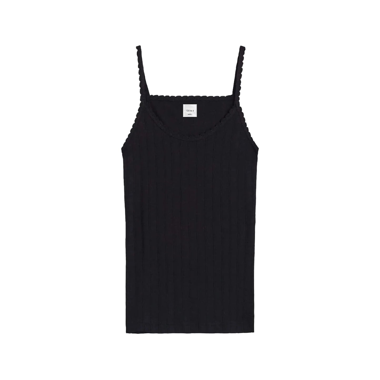 LESET Pointelle Tanktop - Black