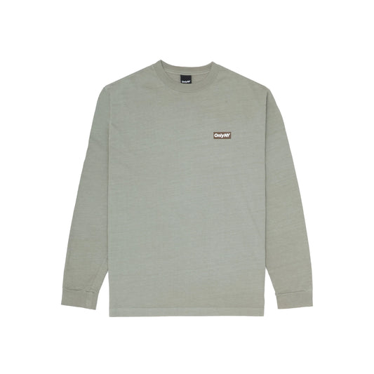 OnlyNY Block Logo Long Sleeve Tee Shirt- Light Sage