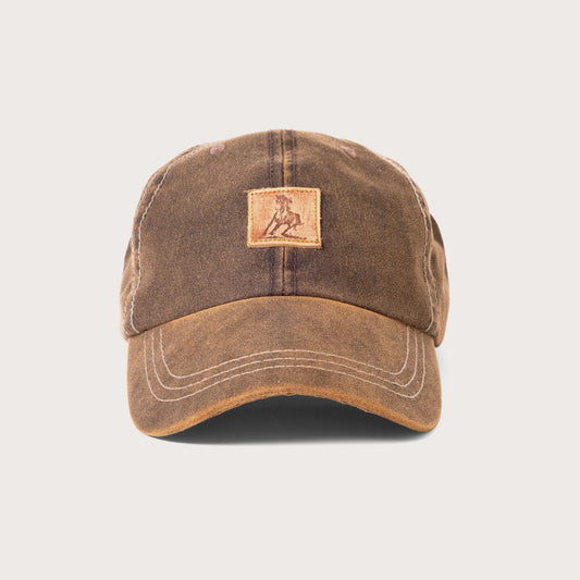 ONE OF THESE DAYS RUNNING HORSE LEATHER  PATCH HAT- Brown