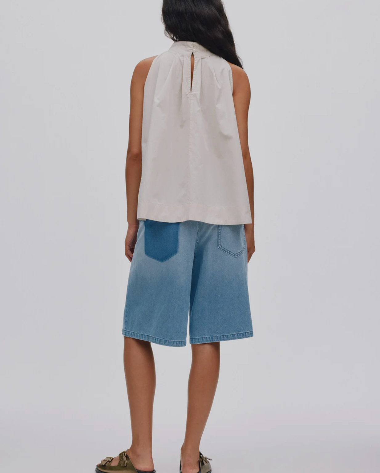 Rabens Saloner  Raha Light Denim Wide Shorts