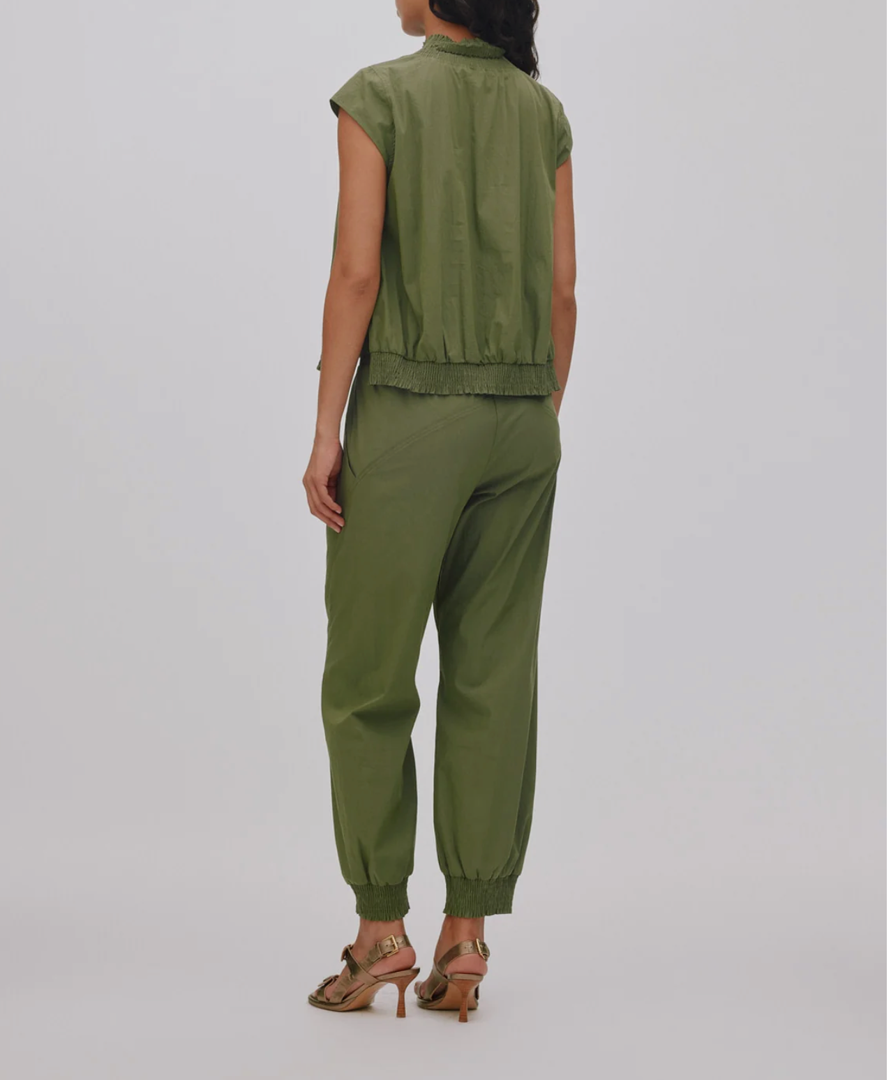 Rabens Saloner Dori Papery Shirring Top-Shadow