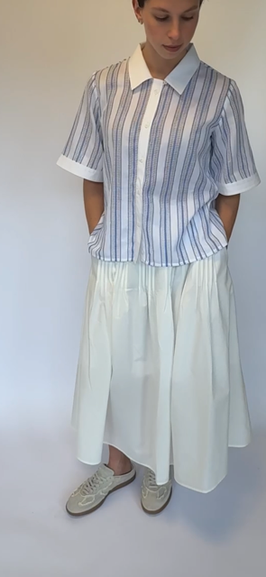 The Author The Audrey Shirt- Blue