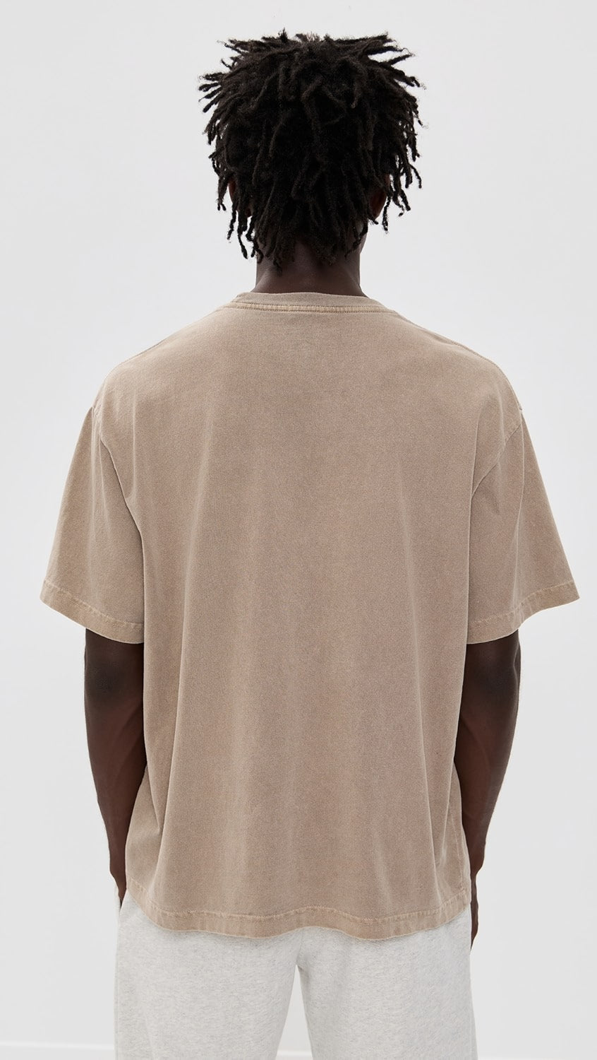 ASHER LA Ethan Pocket Tee-Bisque