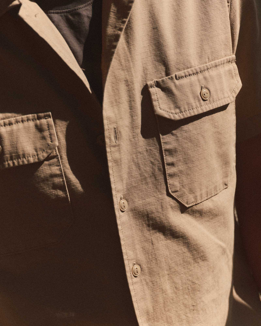 Taylor Stitch The Short Sleeve  Mechanic Shirt- Khaki