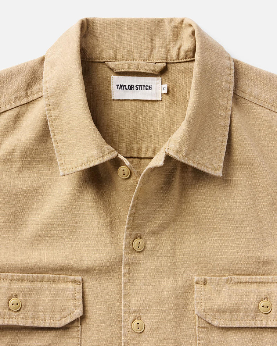 Taylor Stitch The Short Sleeve  Mechanic Shirt- Khaki