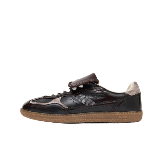 ALOHAS 490 Club Brushed Dark Chocolate Leather