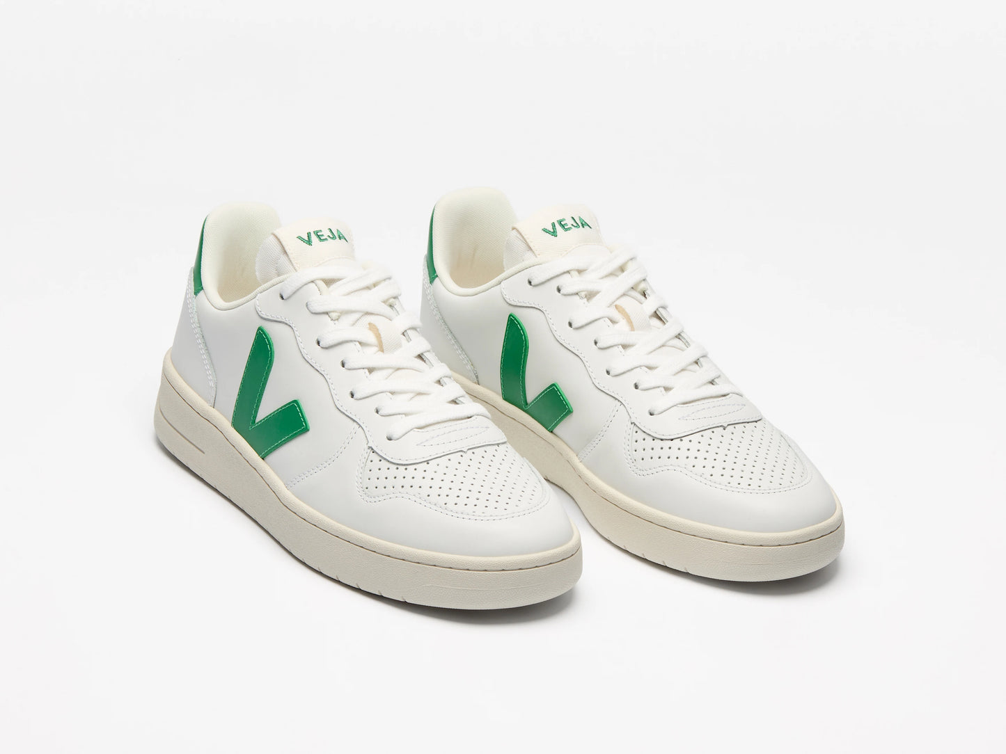 Veja  Womens V10 Prime Leather- White Emeraude