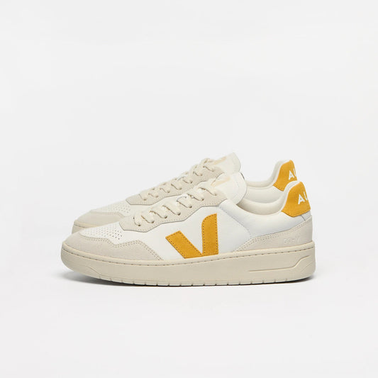 Veja Mens V90 O.T. Leather- White Safran