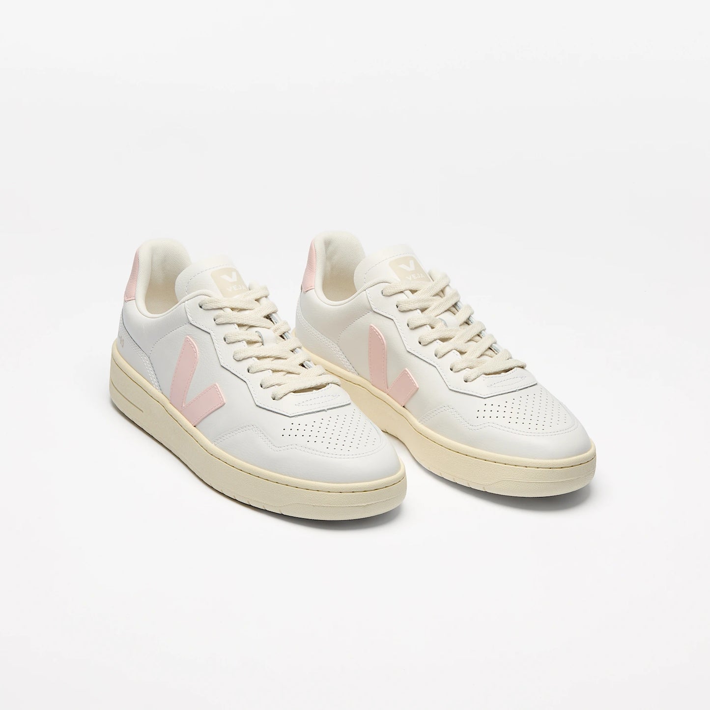 Veja  Womens V-90  OT Leather White Petale