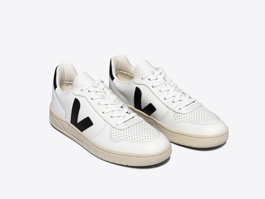 Veja Mens V10 Leather - White Black