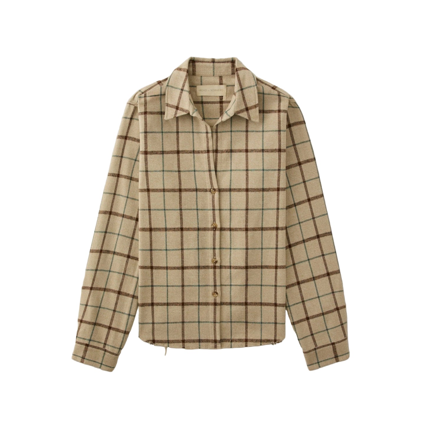 Road to NowhereWomens Mila Japanese  Cotton Flannel - Oat Windowpane